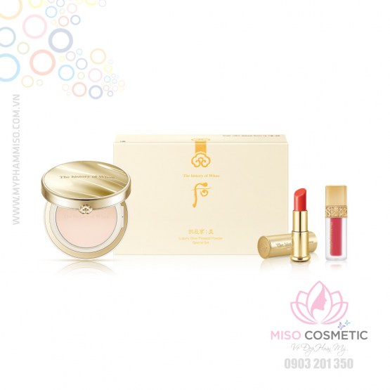 Set Phấn Phủ Whoo Gongjinhyang Mi Luxury Glow Pressed Powder Special Set pts